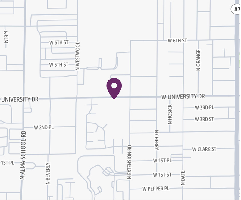 HonorHealth Urgent Care - Mesa - West University Drive - map pin