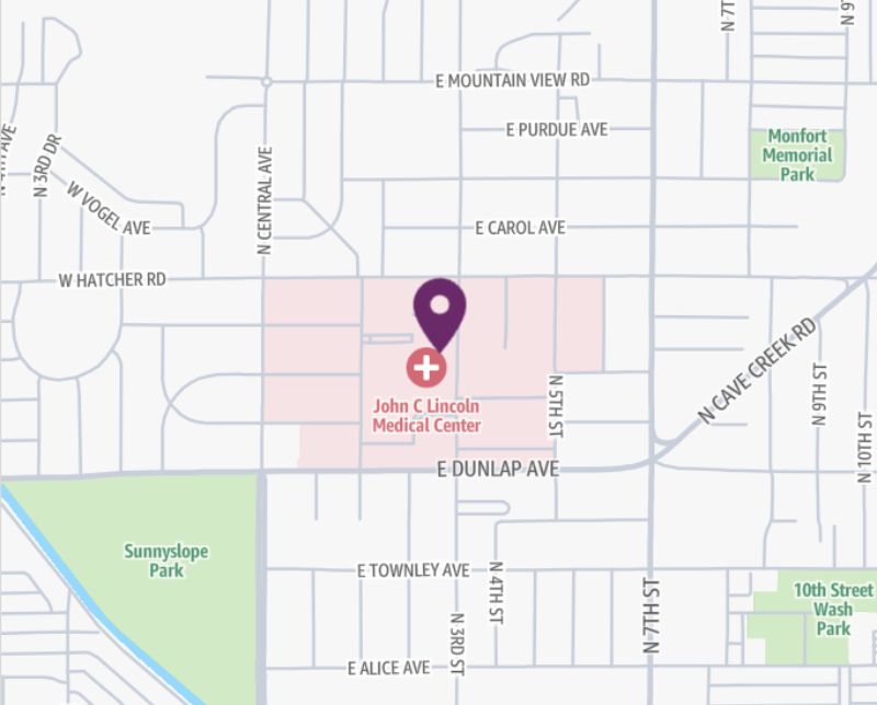 HonorHealth Heart Care - Heart and Lung Surgery - John C. Lincoln - map pin