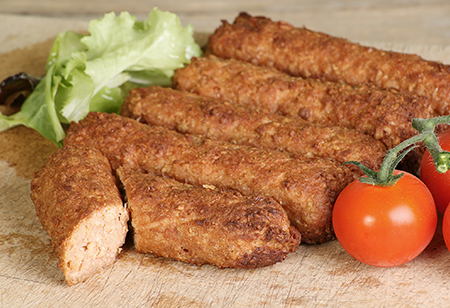 Whole grain breakfast sausages