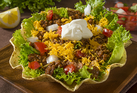 a salad can have