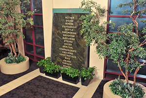 Maternity services word wall at HonorHealth