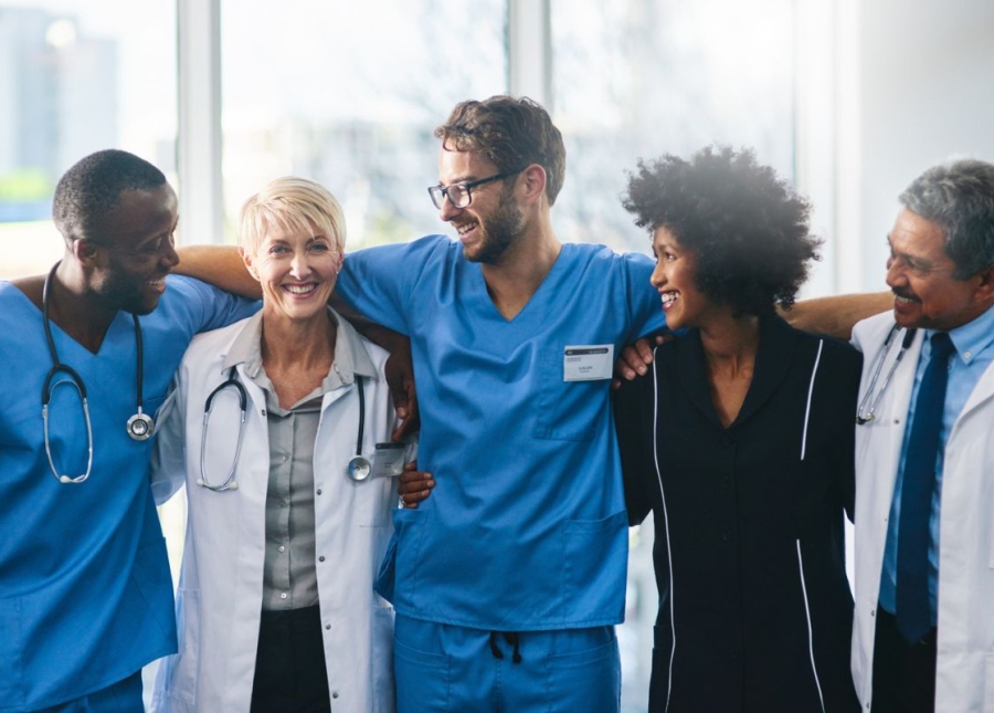 HonorHealth physicians smile in group photo.
