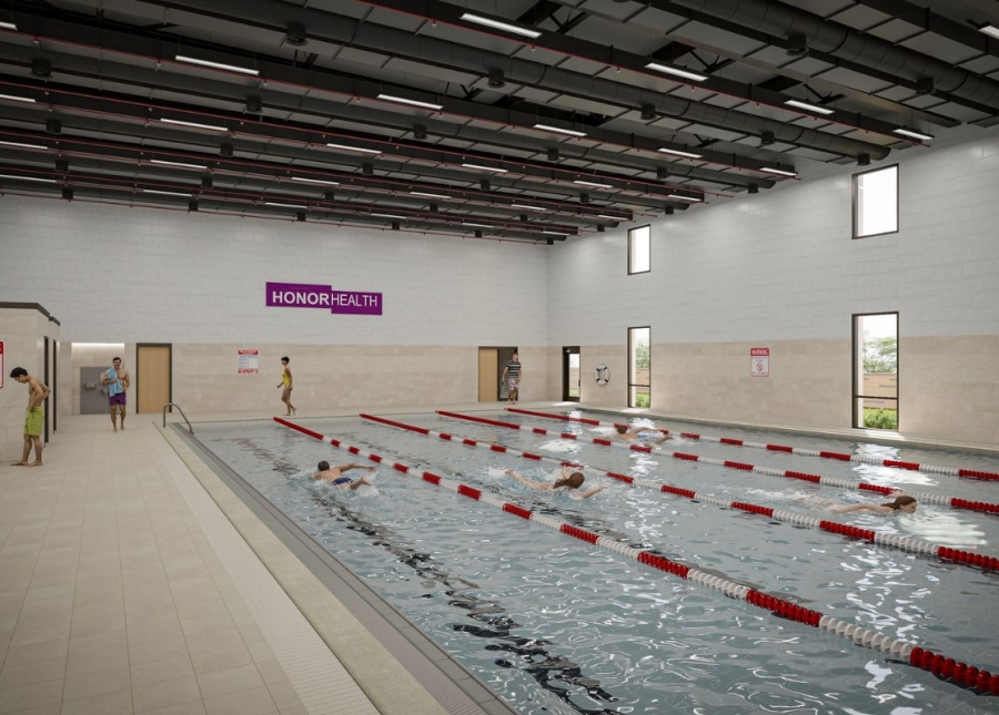 HonorHealth Medical Fitness lap pool interior rendering