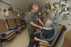 The 12-person hyperbaric oxygen chamber at HonorHealth Scottsdale Osborn Medical Center.