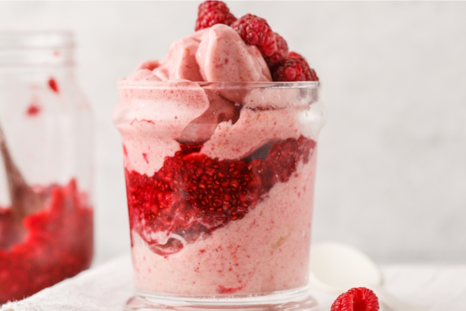 Raspberry soft-serve smoothie - HonorHealth Blue Zones recipe