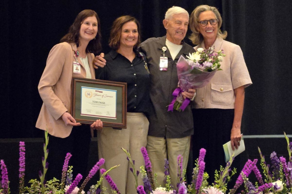 HonorHealth recognizes Tom Paige's 30 year volunteer anniversary at the 2026 Volunteer Appreciate Luncheon in Scottsdale, Arizona for National Volunteer Week.