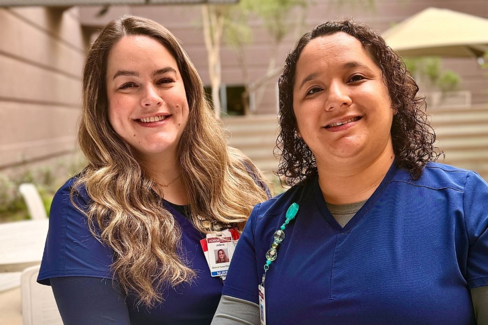 HonorHealth Careers - Nurses, Jelena Loncor and Isabel Soto Rivera, smile for photo.