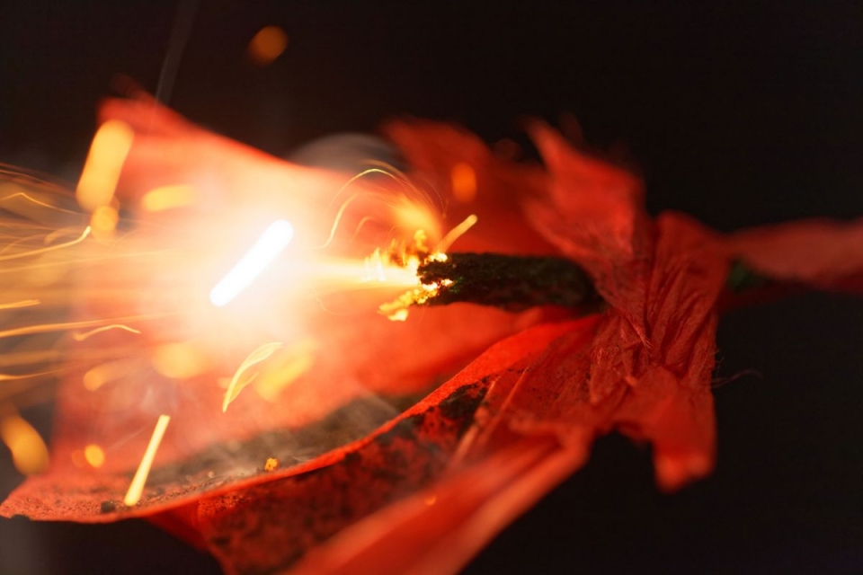 HonorHealth Emergency Services - Firework is being lit on the Fourth of July, which is a common source of injuries.