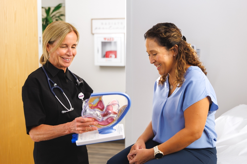 HonorHealth physician explains today’s most advanced fibroid treatments to patient.