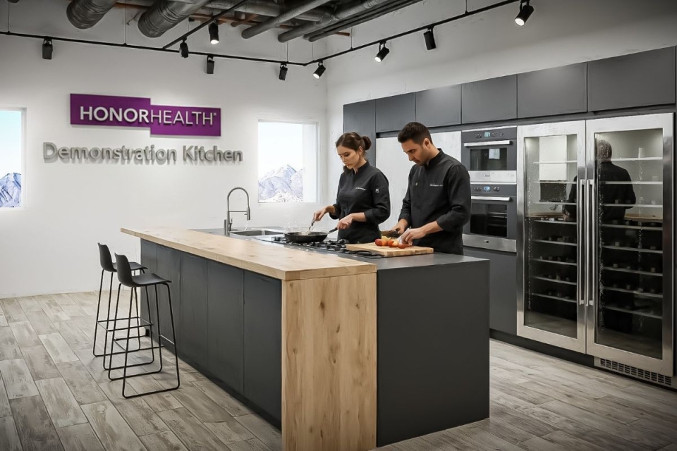 HonorHealth Whole Health Institute - Cooking class takes place in the Demonstration Kitchen.