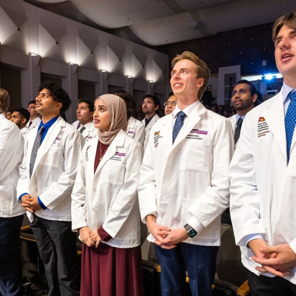 HonorHealth joins ASU as first class of future physician-engineers put on their white coat.