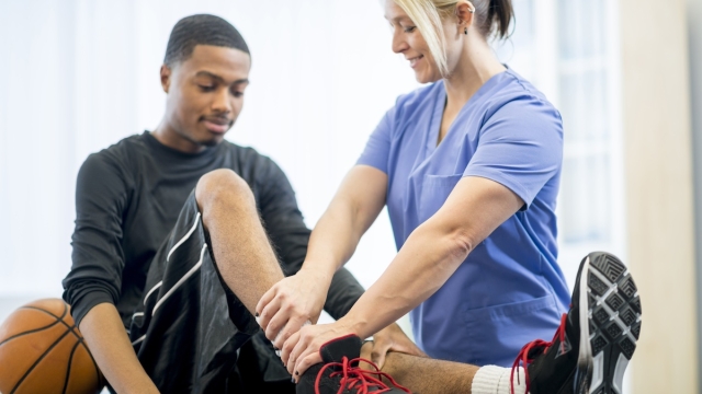 An HonorHealth patient doing physical therapy