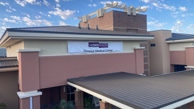 HonorHealth Florence Medical Center - Exterior view with temporary signage