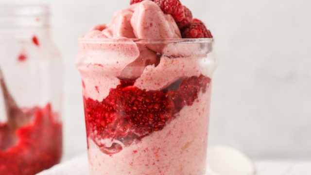 Raspberry soft-serve smoothie - HonorHealth Blue Zones recipe