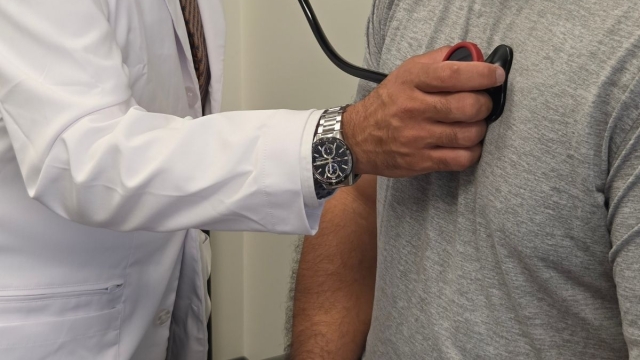 Phoenix SWAT officer visits HonorHealth Heart Care location to monitor heart health.