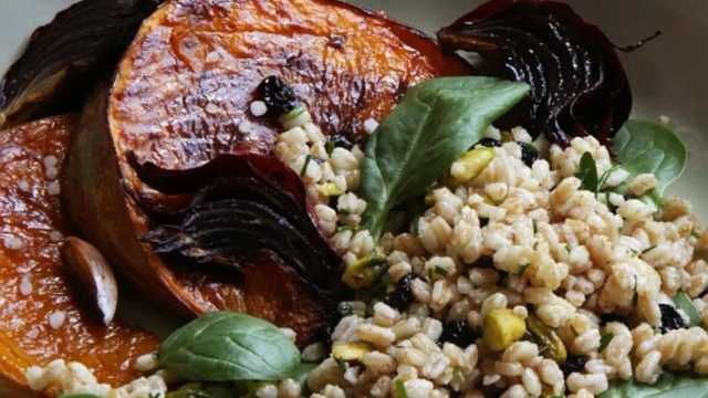 Blue Zones maple roasted pumpkin with farro recipe from HonorHealth.